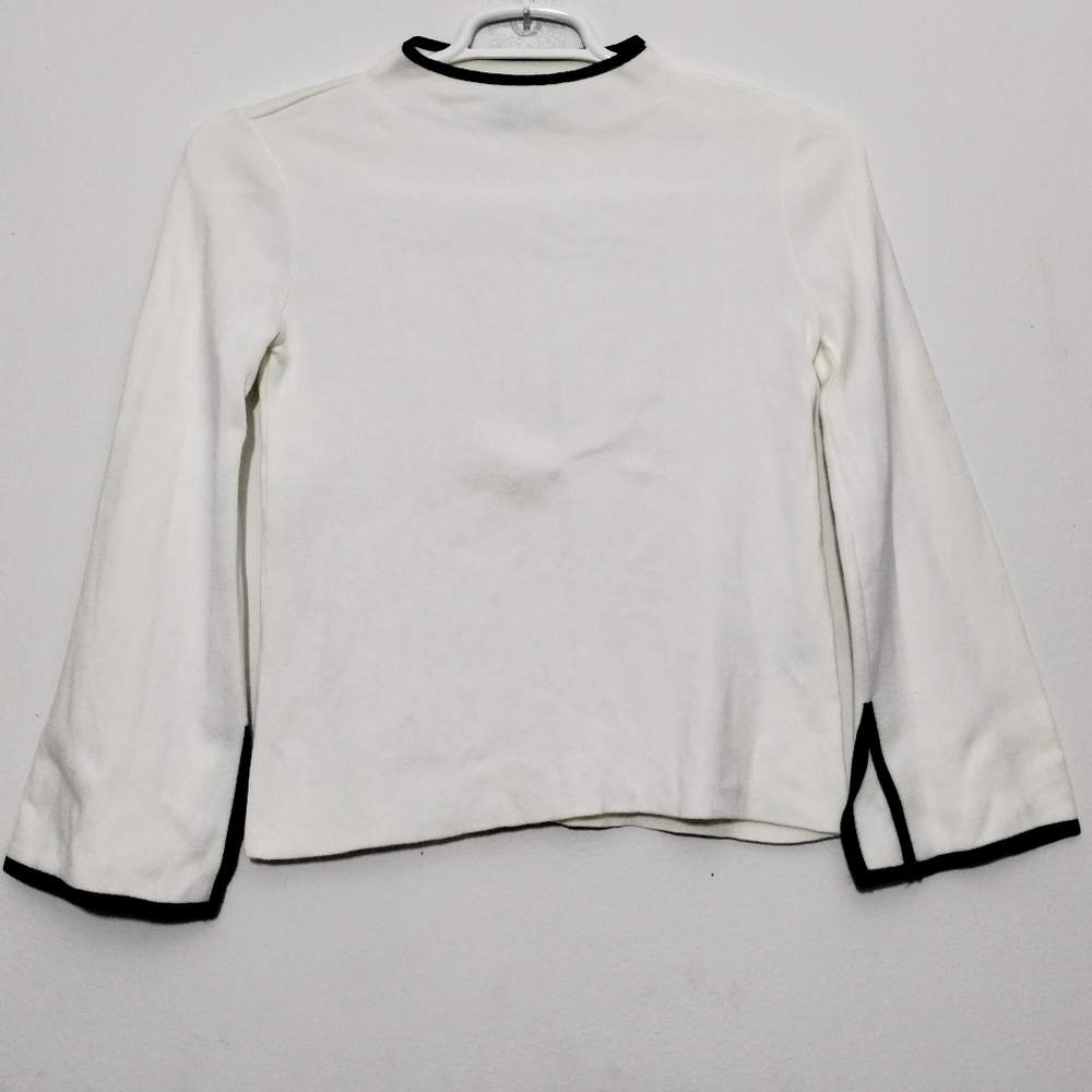 Halogen Women's XS Knit Pullover Sweater Top Contrast